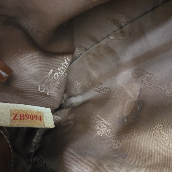 Vintage FOSSIL Red Brown Leather Shoulder Bag ZB9094 - Picture 11 of 16